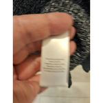 Material Girl Womens Large L Shimmer Metallic Knit Sweater Black Silver Pullover Photo 6