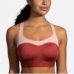 Brooks  DARE RACERBACK RUN BRA Rosewood/‎ Flamingo Photo 0