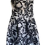 White House Black Market BW Strapless Dress | Floral Design | Fit and Flare White House Black Photo 0