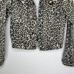 Mudd leopard print mob wife denim jacket size XS Photo 3