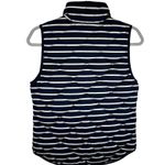 J.Crew Navy Blue White Striped Full Zip Puffer Vest Nautical Pockets Size XS Photo 1