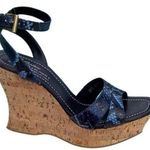 Donald Pliner  Hand Carved Cork Pitone Leather Wedge Platform Shoe New $250 NIB Photo 0