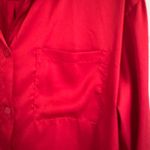 Stars Above Satin Red Button-Up Shirt Photo 1