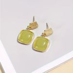 Vintage Chic Style‎ Geometric Drop Earrings Retro Imitation Gemstone Accents Gold Photo 6