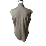 Helmut Lang  Brown Short Sleeve Draped Neck Line Size Small Photo 6