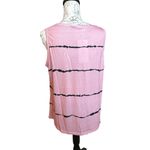 Bloomchic New Pink Black Striped Print Pocket V-neck Tank Top 1X Plus 14/16 Photo 2