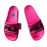 FILA NWT  Hot Pink Spell Out Logo Slide Sandal Photo 3