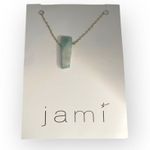 new Jami π£ Raw Amazonite Shard Necklace π£ 24K Gold Plated π£ Artisan Handmade Photo 1