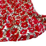 Grace Willow Floral Print Strapless Dress Mini Date Night Flowy Red White Sz 4 Photo 11