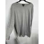 Limited Y2K Solid Gray Long Sleeve Crewneck‎ Pullover Top Size Medium Photo 1