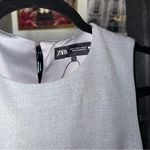 ZARA Small Structured Grey Bubble Hem Mini Dress Photo 11