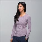 Lululemon  Swiftly Tech Long Sleeve Crew Size 4‎ Space Dye Heathered Purple Fog Photo 2