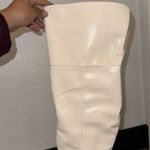 Wild Diva Elegant off White Knee-High Women's Boots Photo 4