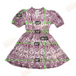 Sugar Lips  Evelyn Eyelet Jacey Babydoll Mini A-Line Dress Magenta-White Size M Photo 5