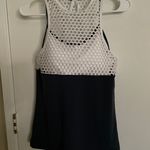 Lorna Jane Womens Size M Navy Blue / White 2 in 1 bra and top Photo 0