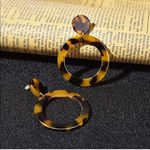 ✨ Acrylic Statement Tortoise Hoop Earrings✨ Black Photo 3