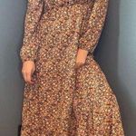 SheIn Bohemian Floral Long Sleeve Maxi Dress Photo 0