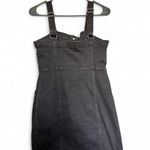H&M Black  denim overall mini dress size medium Photo 1