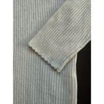 Uniqlo NWT Shiny Ribbed Cream Sweater Metallic Lame Threads Scalloped Edges, XL Photo 5