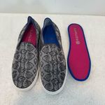 Rothy's  Womens Size 8 Grey Snake Skin Python Retired Sneakers Slip On Flats Photo 2