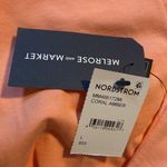 Melrose and Market  dress coral orange v‎ neck organic cotton large NWT Photo 2