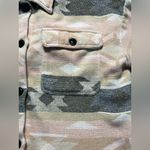 No Boundaries  Hooded Shirt Jacket Women’s XL Aztec Print Pink Button Up Poly Photo 7