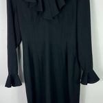 Talbots  Oberon Black Wool Dress 8 Vintage Old Money Dark Academia Minimalist Photo 0
