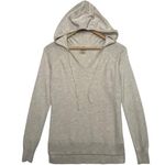 Calia Sweater Womens Extra Small Ivory Cashmere Blend Hoodie V Neck Textured Size XS Photo 0