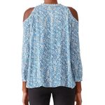 Derek Lam  10 Crosby “Ditsy” Silk Cold Shoulder Blouse Photo 6