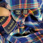 Superdry  Anneka Check Shirt Blue Plaid Flannel Button Front Women's 10 Photo 6
