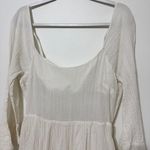Free People  Kelsie Midi Dress Coverup Ivory White Size Medium Beach Boho Photo 6