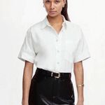 Madewell Oversized Button Up Shirt Womens XL White Regenerative Cotton Top New Photo 1
