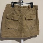 Free People  tan military mini skirt Photo 2