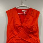 frame denim Frame Twist Front Sleeveless Dress Red Orange Small S Photo 1