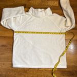 st. john's bay St John’s Bay White High Neck Textured Pullover Sweater Sweatshirt Womens Medium Photo 1