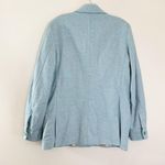 Façonnable Faconnable Sky Blue Wool Blend Herringbone Jacket Photo 6