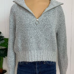 Love by Design Cozy Gray Quarter Zip Soft sweater Size Large Photo 0