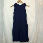 Gianni Bini Navy Blue Pink Embroidered Boho Sleeveless Preppy Sheath Dress sz XS Photo 5