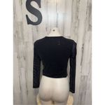 Madden Girl Black sparkly long sleeve top Photo 3