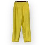 Tanya Taylor Tyler Pants Women's 4 Yellow High Waisted Pleated Tapered Photo 1