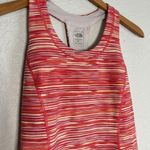 The North Face  Orange Stripe Athletic Nylon Tank Top Vapor Wick Medium Photo 1