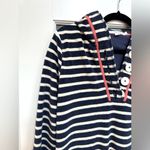 Boden Navy Striped Cotton Terry Cloth Swim Resort Coverup Dress US Size 4 Small Blue Photo 2