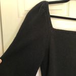 H&M Black Square Neck Puffy Sleeve Sweater Size M Photo 7