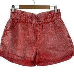 Wild Fable  High -Rise Pull-On Paperbag Shorts Dark Orange Cuffed Summer Medium Photo 0