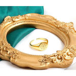 Boutique Unisex Yellow Gold Plated Sterling Pave Diamond Sun‎ Signet Ring, Adjustable Photo 5