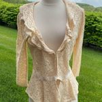 INC Cream Lace Jacket Size M Photo 1