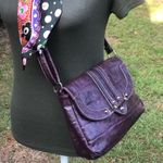 VTG Purse and Scarf Set Purse by Plum 60s Neck Head Scarf Purple Photo 2