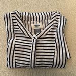 Old Navy Womens Shirt Dress Size S White & Blue Striped Button Up Sleeveless GG Photo 5