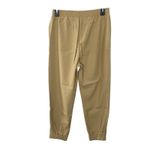 ZARA BASIC Beige White Stripe Jogger Pants Elastic Waist Drawstring Women Size M Photo 1