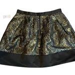 Vintage Pink Tartan Black and Gold Mini Skirt Holiday Festive Sz 12 Photo 0